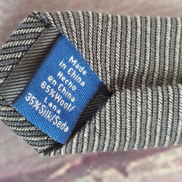 Mens Wool Blend Neck Tie Arturo Stripe - Picture 5 of 5